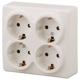 Розетка 2P+E Schuko со шторками Эра 11-2211-02 Б0020710