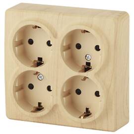 Розетка 2P+E Schuko со шторками Эра 11-2211-11 Б0020711