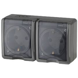 Розетка 2х2P+E со шторками Эра 11-2404-03 Б0020719