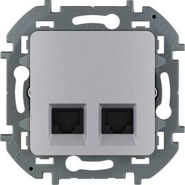 Розетка компьютерная двойная RJ45 Legrand Inspiria 673842
