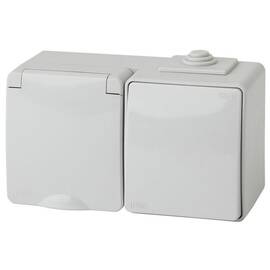 Блок розетка + выключатель Эра 11-7601-03 Б0035993