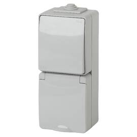 Блок розетка + выключатель Эра 11-7607-03 Б0035998