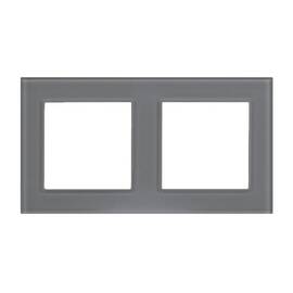 Рамка на 2 поста Arlight FRM-GLARE-GS-2-GR 043798