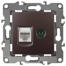 Розетка комбинированная RJ45+TV Эра 12-3110-13 Б0027448