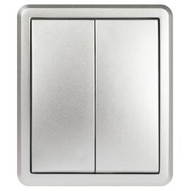 Выключатель двойной с подсветкой Эра Эксперт 11-1205-03 Б0063001