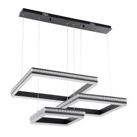 Подвесная люстра LED4U 8596-500-400-300 BK