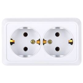 Розетка двойная 2П+3 General Альфа 477009