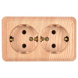 Розетка двойная 2П+3 General Альфа 477041