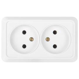 Розетка двойная 2П General Альфа 477008