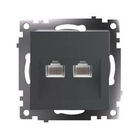 Розетка компьютерная 2-местная RJ-45 Stekker Катрин GLS00-7109-06 50008