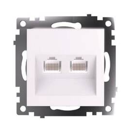 Розетка компьютерная 2-местная RJ-45 Stekker Катрин GLS00-7109-01 50003
