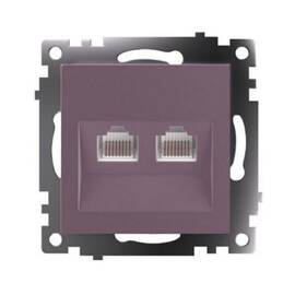 Розетка компьютерная 2-местная RJ-45 Stekker Катрин GLS00-7109-04 50006