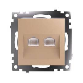 Розетка компьютерная 2-местная RJ-45 Stekker Катрин GLS00-7109-08 50009