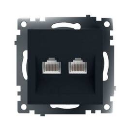Розетка компьютерная 2-местная RJ-45 Stekker Катрин GLS00-7109-05 50007