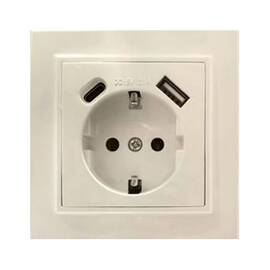 Розетка USB+Type C Stekker Эрна PST16-9016-02 50077