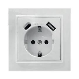 Розетка USB+Type C Stekker Эрна PST16-9016-01 50076