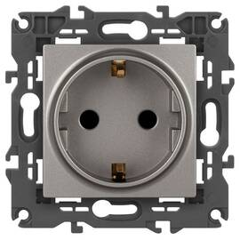 Розетка 2P+E Schuko со шторками Эра Elegance 14-2102-16 Б0065806