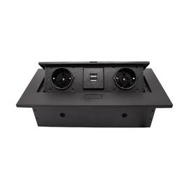 Блок розеток MX-226 (J) (2 секции полуавтоматический 2 USB с кабелем питания) Mebax 00-00002885