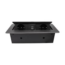 Блок розеток MX-226 (J-0) (2 секции полуавтомат 2 USB с кабелем питания) Mebax 00-00002881