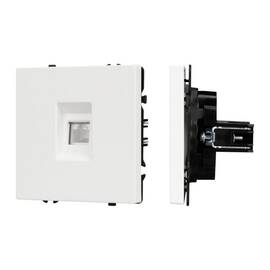 Механизм компьютерной розетки Arlight SCT-NOBE-MPC1-SFPL-WH (RJ-45, CAT6) 054304