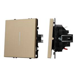 Механизм выключателя одноклавишный проходной Arlight LED SWT-NOBE-MKP1-SFPL-L-GD (230V, 10A) 054262