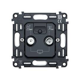 Механизм розетки TV оконечной + SAT 5-862MHz 3.5dB/950-2150MHz 3.5dB QUANT Ambrella Volt VM217