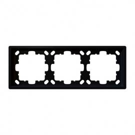 Рамка серия FD 3-постовая (soft touch) Jasmart FD1003PBM