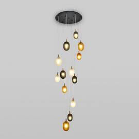 Каскадная люстра Eurosvet Pineapple 50266 дымчатый/прозрачный/янтарный a066528