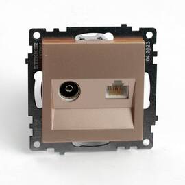 Розетка телевизионная 1-местная Stekker GLS00-7106-02 Катрин 49184