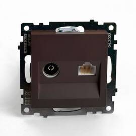 Розетка телевизионная 1-местная Stekker GLS00-7106-04 Катрин 49185