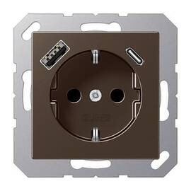 Розетка 2K+З USB Typ AC Jung A1520-15CAMO