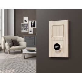 Лицевая панель Alfa (Бежевый матовый) для терморегулятора теплого пола с цифровым дисплеем Quant Amb