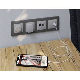 Лицевая панель Alfa (Серебро глянец) для терморегулятора теплого пола Quant Ambrella Volt AP4057