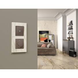 Лицевая панель Alfa (Темная бронза матовый) для терморегулятора теплого пола Quant Ambrella Volt AP6