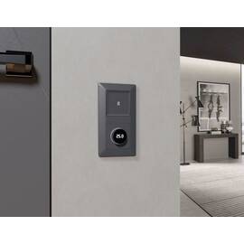 Лицевая панель Alfa (Антрацит серый) для терморегулятора теплого пола с цифровым дисплеем Quant Ambr