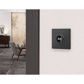 Лицевая панель Alfa (Графит мягкое касание) для терморегулятора теплого пола с цифровым дисплеем Qua