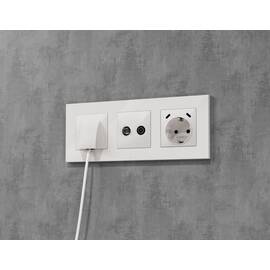 Комплект механизма розетки TV оконечной + SAT 5-862MHz 3.5dB/950-2150MHz 3.5dB Alfa Белый глянец Qua