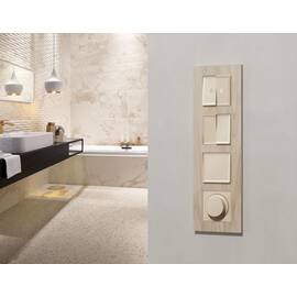 Комплект механизма 2-клавишного перекрестного выключателя 10A-250V Alfa Бежевый матовый Quant Ambrel