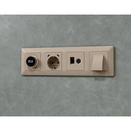 Комплект механизма розетки компьютерной + TV оконечной RJ-45 с автоматической защитной шторкой Alfa