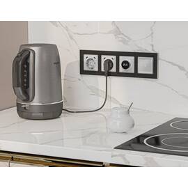 Комплект механизма терморегулятора с цифровым дисплеем с подсветкой и датчиком для теплого пола Alfa