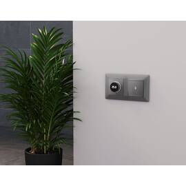 Комплект механизма терморегулятора с цифровым дисплеем с подсветкой и датчиком для теплого пола Alfa