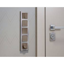 Комплект механизма 2-клавишного перекрестного выключателя 10A-250V Alfa Темная бронза матовый Quant