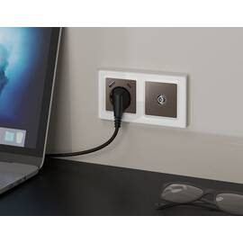 Комплект механизма TV розетки оконечной экранированной 5-1000MHz 3dB Alfa Темная бронза матовый Quan