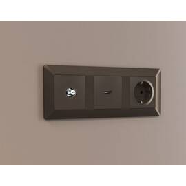 Комплект механизма TV розетки SAT 5-2400MHz 3.5dB Alfa Темная бронза матовый Quant Ambrella Volt MA6