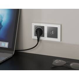 Комплект механизма TV розетки оконечной экранированной 5-1000MHz 3dB Alfa Антрацит серый Quant Ambre