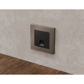 Комплект механизма компьютерной розетки RJ-45 экранированной с автоматической защитной шторкой Alfa