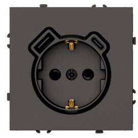 Розетка 1-местная з/ш с/з 16А + USB + Type C (механизм) Stekker Эмили RST16-5119-09 антрацит soft to