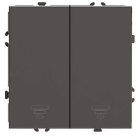 Выключатель 2-клавишный самовозвратный (механизм) Stekker Эмили RSW10-5113-09 антрацит soft touch 50