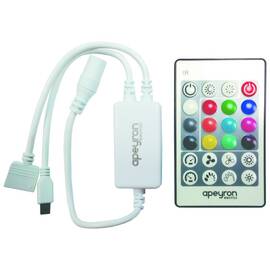 Контроллер для светодиодной ленты RGBW Apeyron 72Вт 12-24В 4*15A/канал IP20 пульт, DC-коннектор для