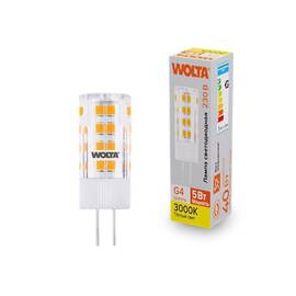 Светодиодная лампа WOLTA 5Вт 3000K G4 кукуруза матовая WSTD-JC-220V5W3KG4-C